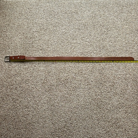 Popov Leather Men’s Brown Handmade Leather Belt 35 - Picture 7 of 9